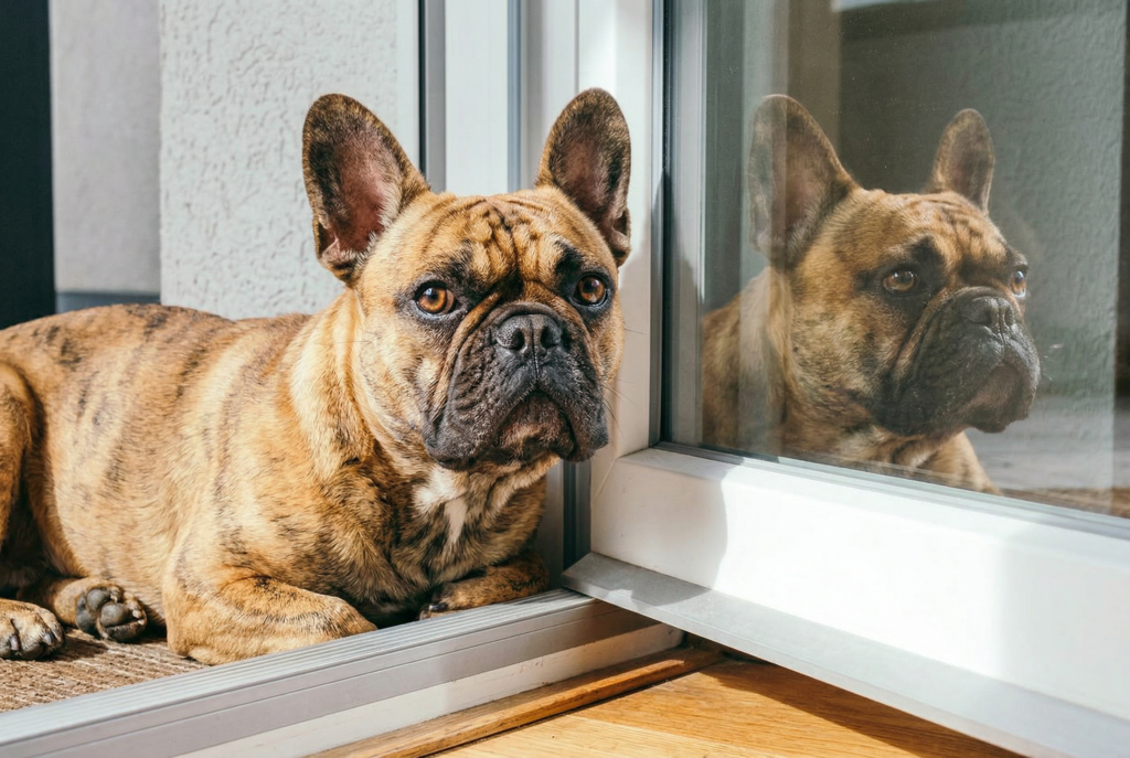 French Bulldog sleeping with snoring caused by brachycephalic airway narrowing