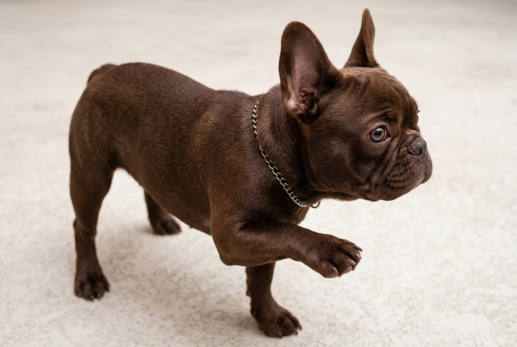 Owner gently cleaning French Bulldog eye discharge with a soft cloth