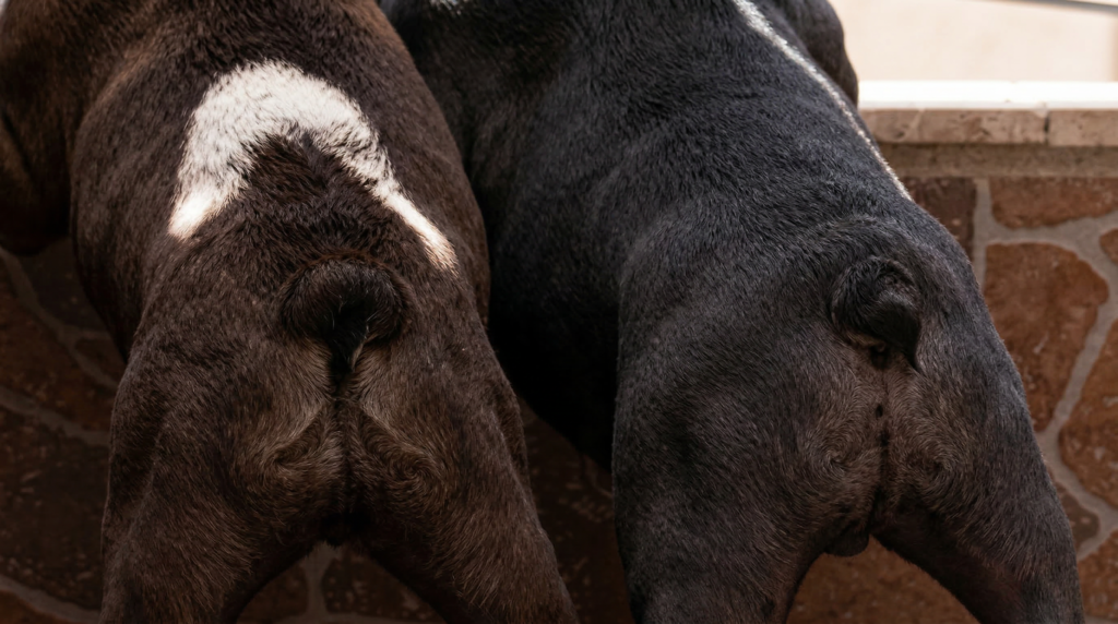 Step by step guide on how to clean French bulldog tail pocket using a medicated wipe to prevent infection.