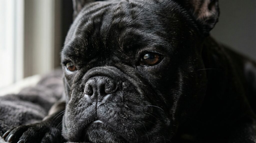 French Bulldog wrinkle cleaning routine with gauze and soft cloth