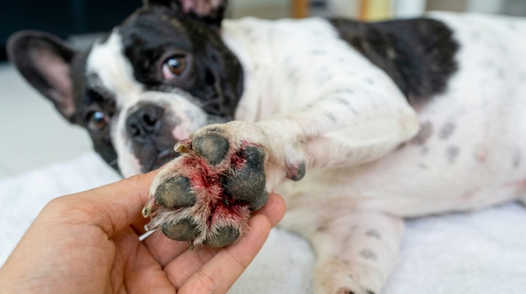 French Bulldog Paw Licking,paw problem