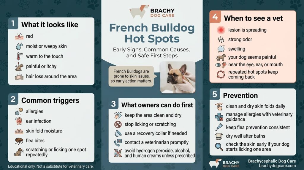 French Bulldog hot spots infographic