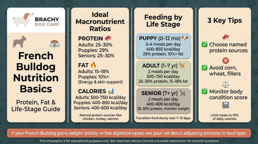infographic about Best Dog Food for French Bulldogs