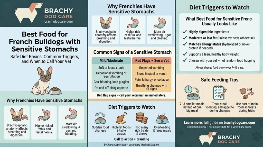 infographic about Best Food for French Bulldogs with Sensitive Stomachs