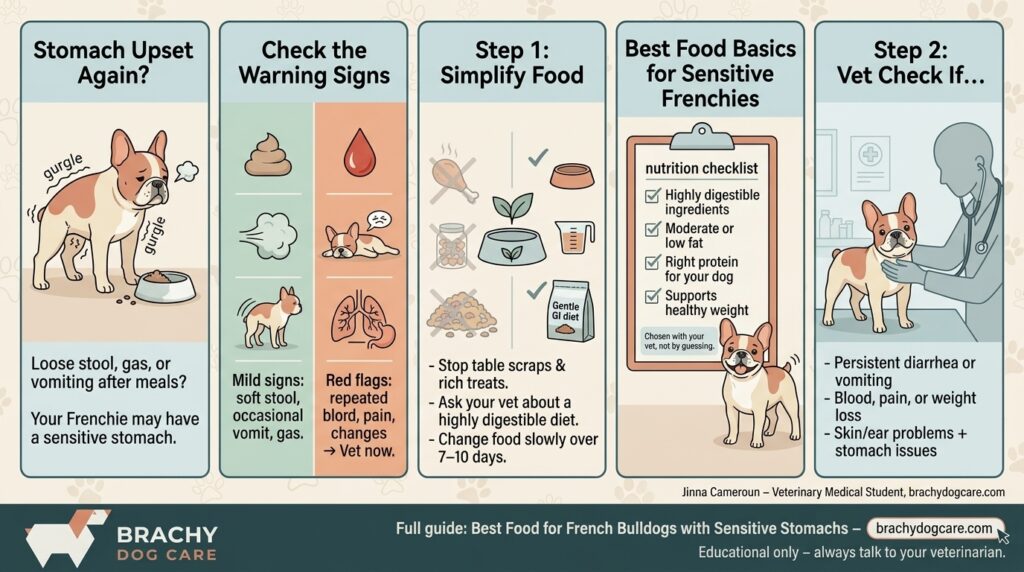 a simple visual about Best Food for French Bulldogs with Sensitive Stomachs