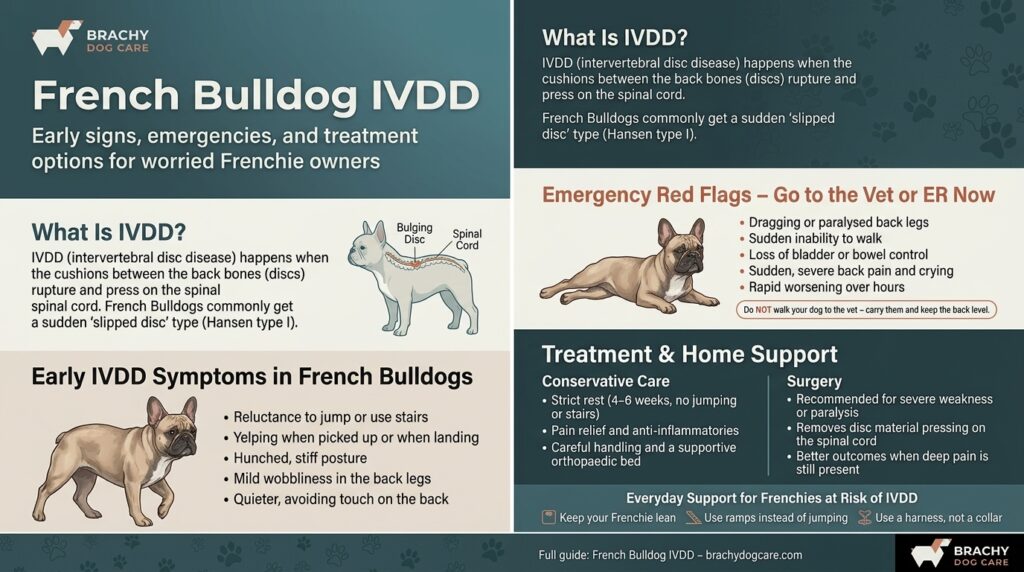 infographic about French Bulldog IVDD