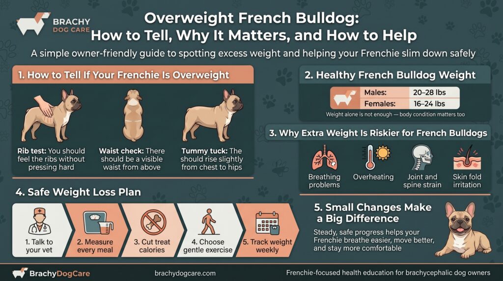 infographic about Overweight French Bulldog