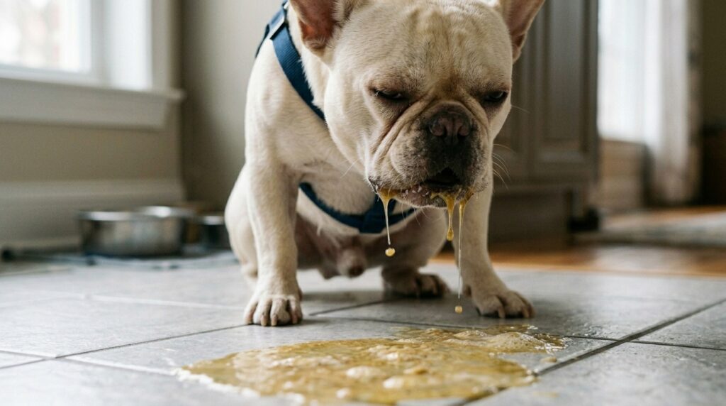 French Bulldog Vomiting in my house 