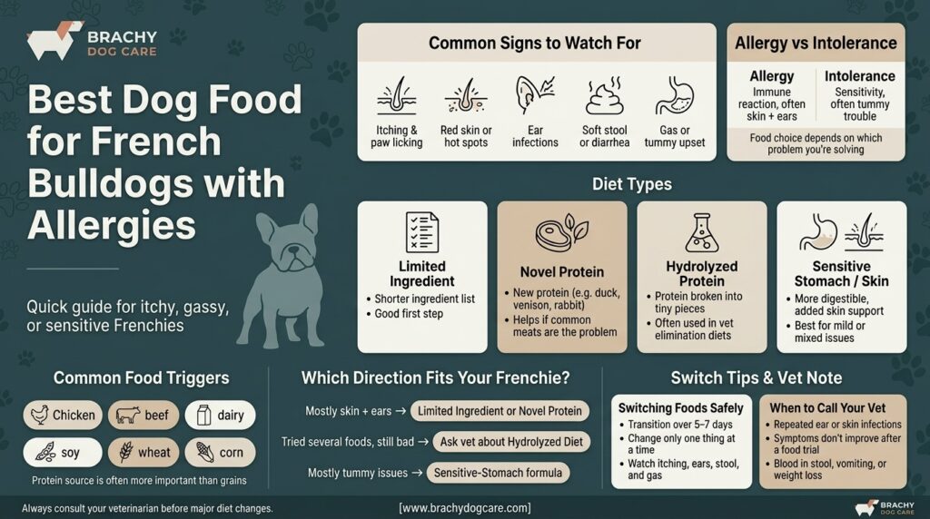 infographic about Best Dog Food for French Bulldogs with Allergies