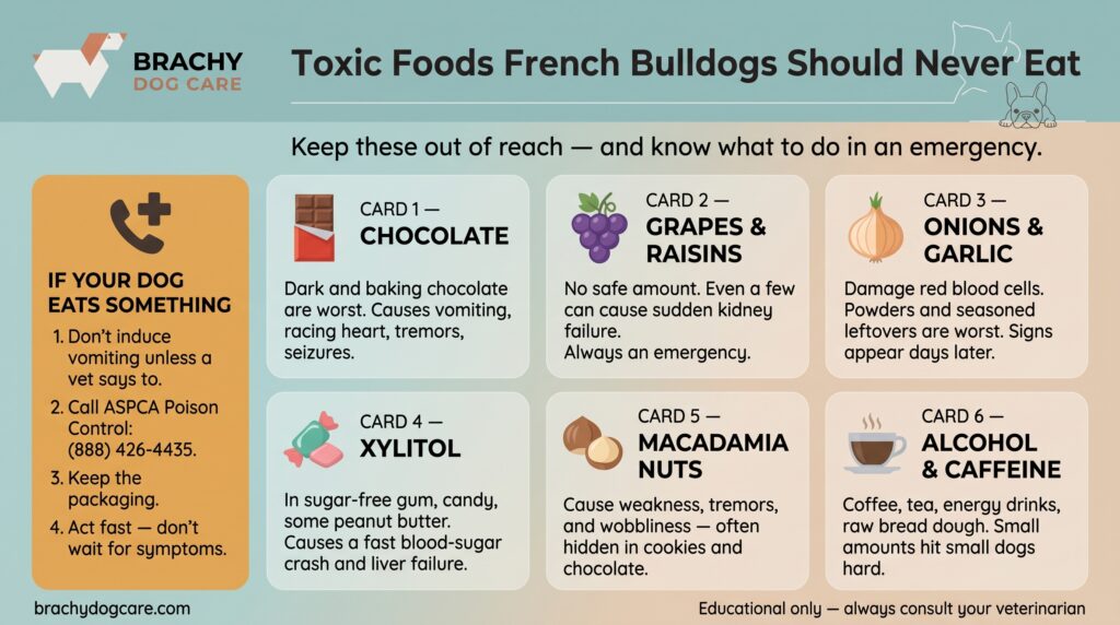 infographic about French Bulldog Toxic Foods: What They Can't Eat and Why